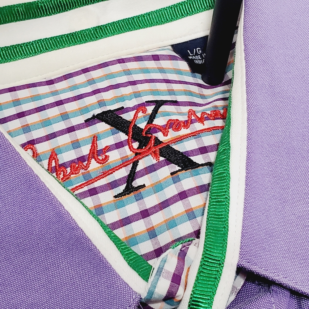 Robert Graham Solid Purple Pattern Men's Dress Sh… - image 2